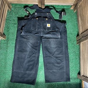 Black Double Knee Carhartt Overalls